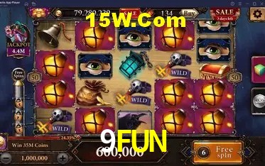 Tela de boas-vindas e lobby de jogos do aplicativo 9FUN